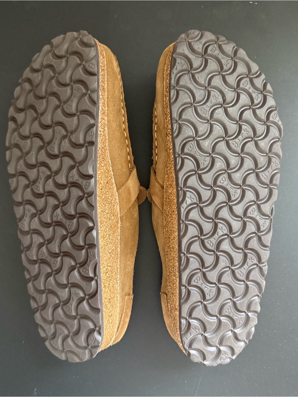 Suede Buckle Slip-On Loafers in Tan - Picture 3 of 4